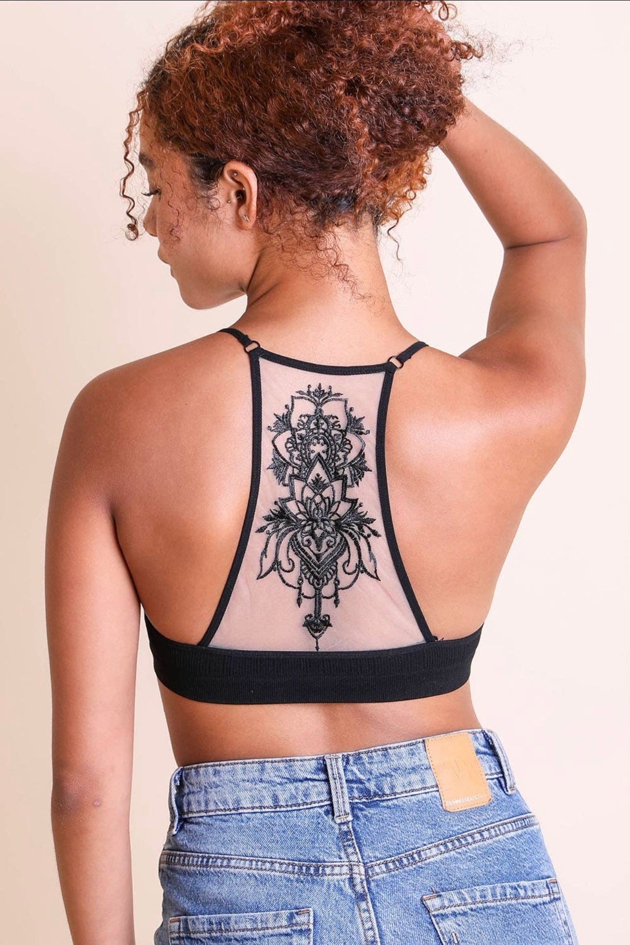 Black tattoo bralette