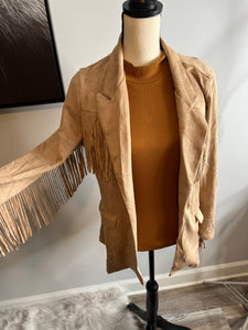 Fringe Suede Blazer