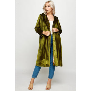 Green Velvet Duster